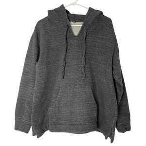 45Rpm Hoodie Sweatshirt Mens Size Medium Unisex 45R Gray Pullover Terry Cotton